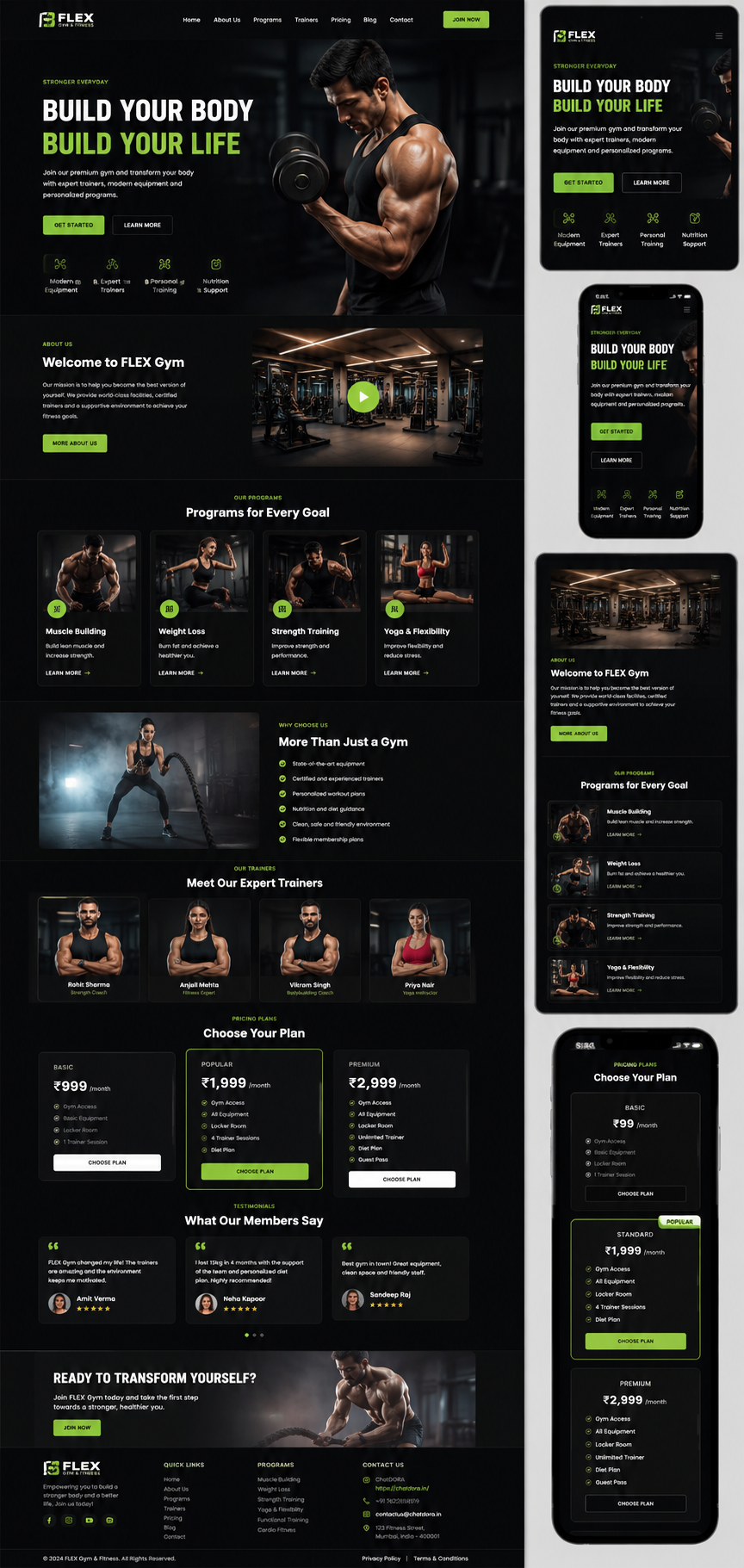 Ecommerce website template preview image